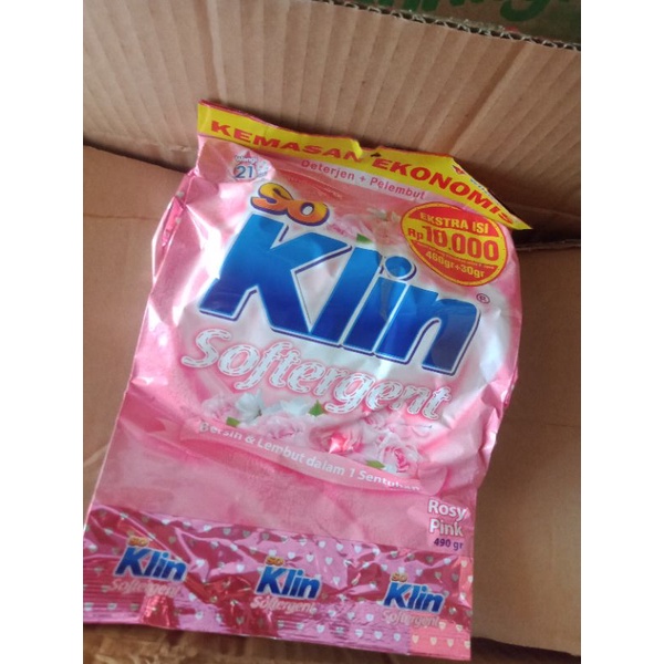 SABUN CUCI BAJU SOKLIN  SOFTERGENT EKONOMIS 490GR