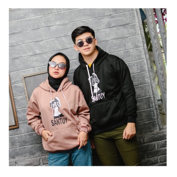 HOODIE UNISEX SANTUY TEBAL PREMIUM TERBARU,