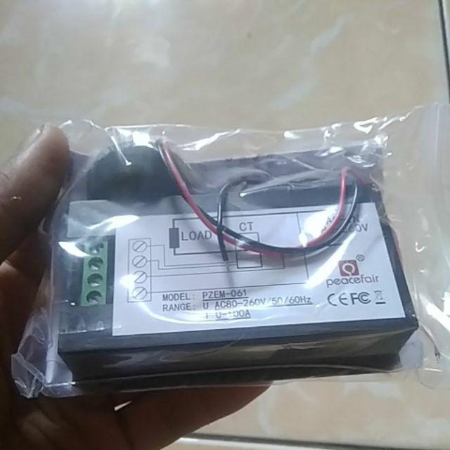 [ready Stock] 100a Ac 80 ~ 260v Layar Lcd Layar Besar Digital Power Meter Monitor Tegangan Kwh Watt Voltmeter