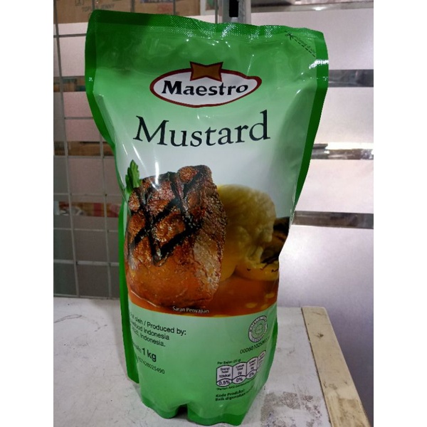 

MAESTRO MUSTARD 1KG DIGUNAKAN SEBAGAI SAUS UNTUK SALAD, SANDWICH,BURGER,HOTDOG, DAN COCOK UNTUK COCOLAN