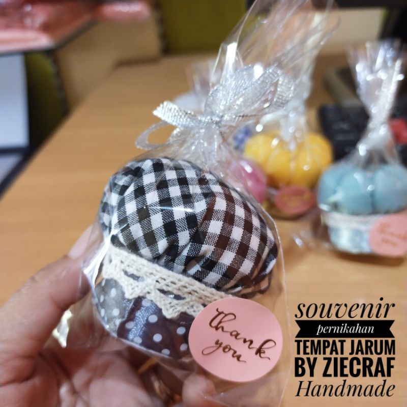 Souvenir pernikahan pincushion cantik full DAKRON tempat jarum pentul