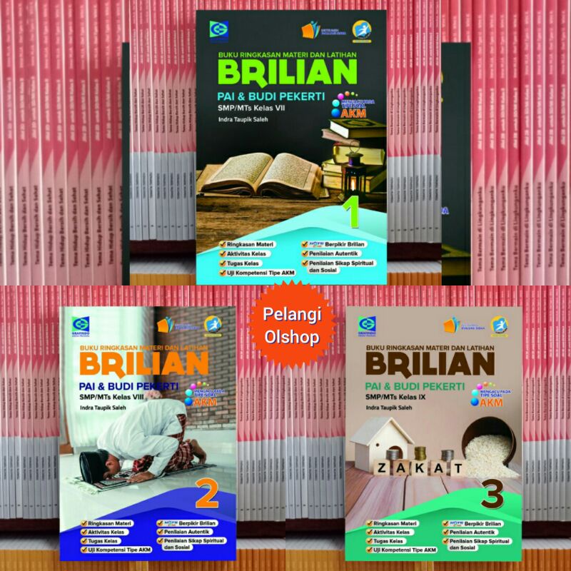 BUKU BRILIAN AKM AGAMA ISLAM DAN BUDI PEKERTI SMP/MTS KELAS 7 8 9 REVISI K13N GRAFINDO