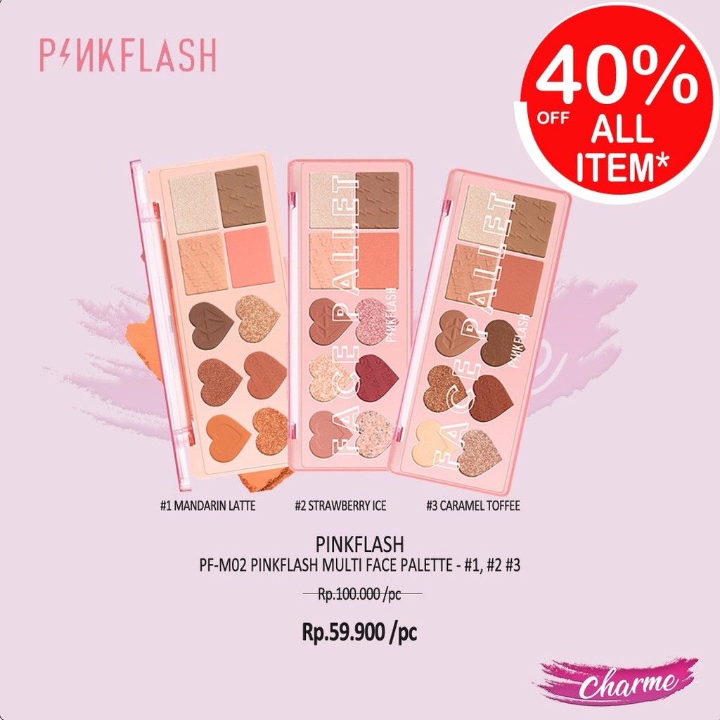 (READY &amp; ORI) Pinkflash Pink Flash Multi Face Palette PF M02 M 02