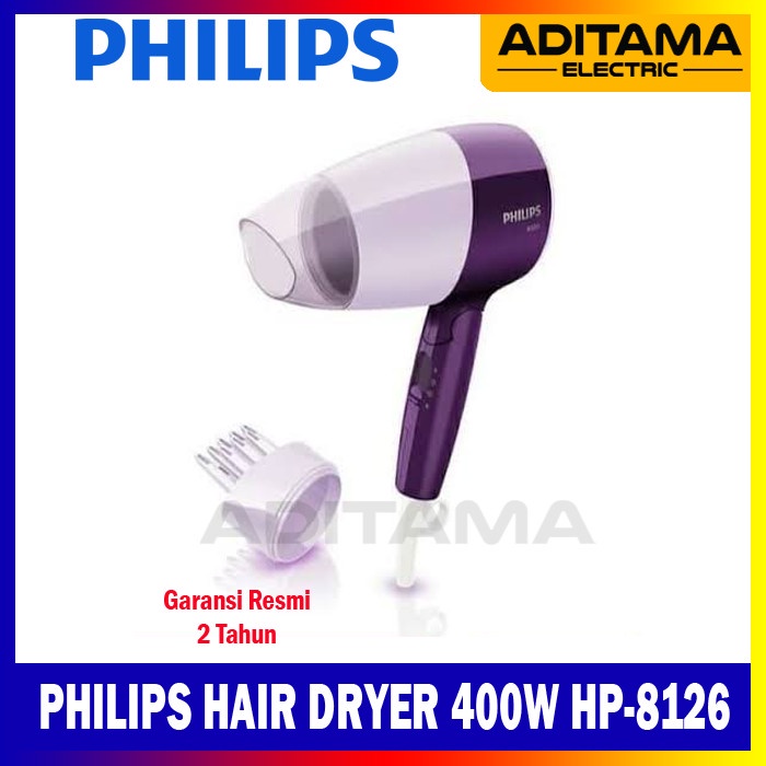 Philips HP8126/02 EssentialCare Hair Dryer 400W - Ungu Glamour