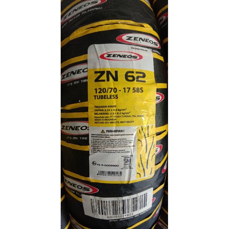 ban luar Zeneos zn62 120/70-17