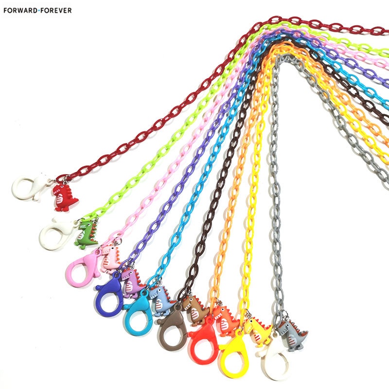 New Fashion Acrylic Dinosaur Pendant Mask Chain M60037