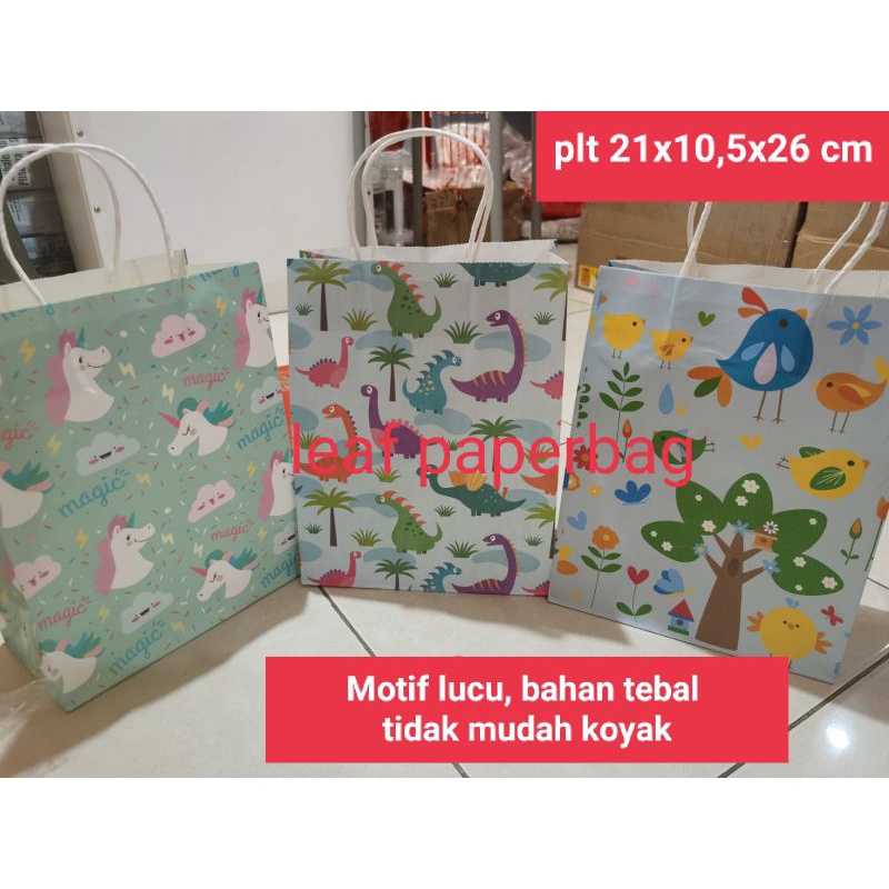 

paper bag ultah anak ulang tahun goodie bag lucu motif unicorn dinosaurus bird paperbag serbaguna tebal murah unik lucu bisa cod goodie bag korea mewah dino strawberry animal giraffe