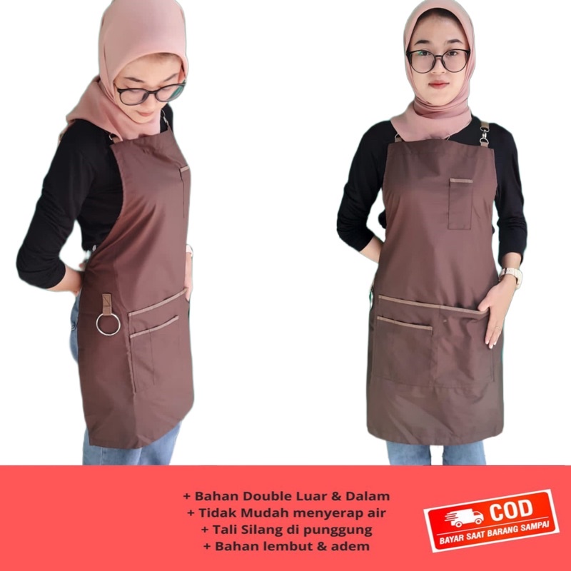 ALIMRAN Celemek Masak Koki Apron Masak Apron barista Chef Celemek Cafe Reestoran