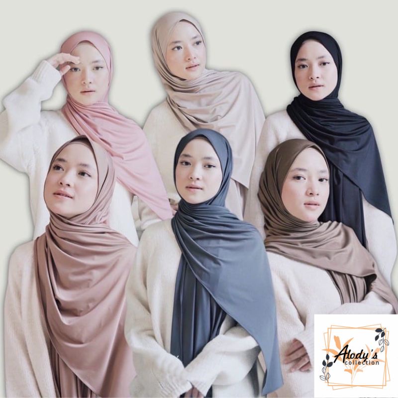 Pashmina Bando Oval Jersey Terbaru Termurah / Alody's Collection