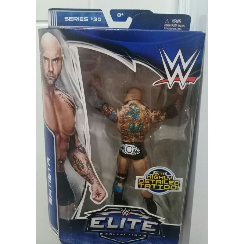 action figure wwe mattel batista elite 30 smackdown raw moc