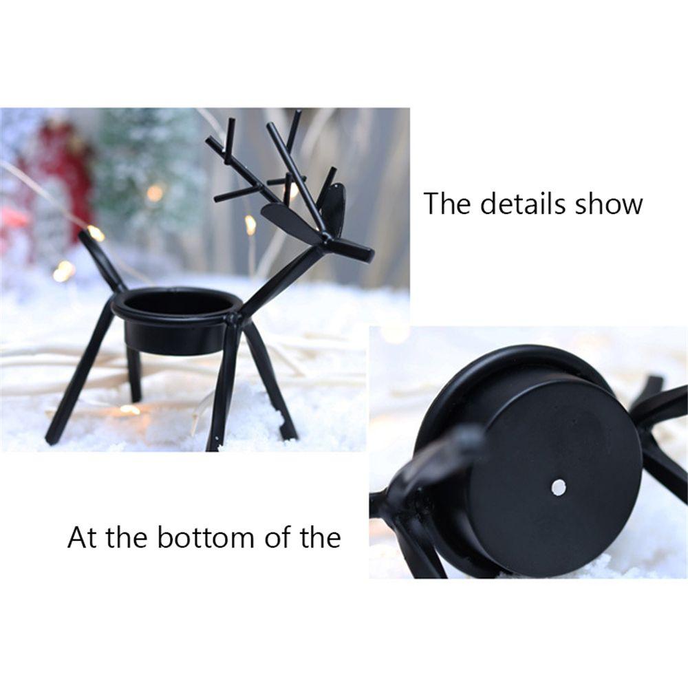 Populer Elk Bracket Tempat Lilin Festival Perlengkapan Pesta Dekorasi Rumah Kreatif Desktop Ornamen Xmas Ornamen Besi Art