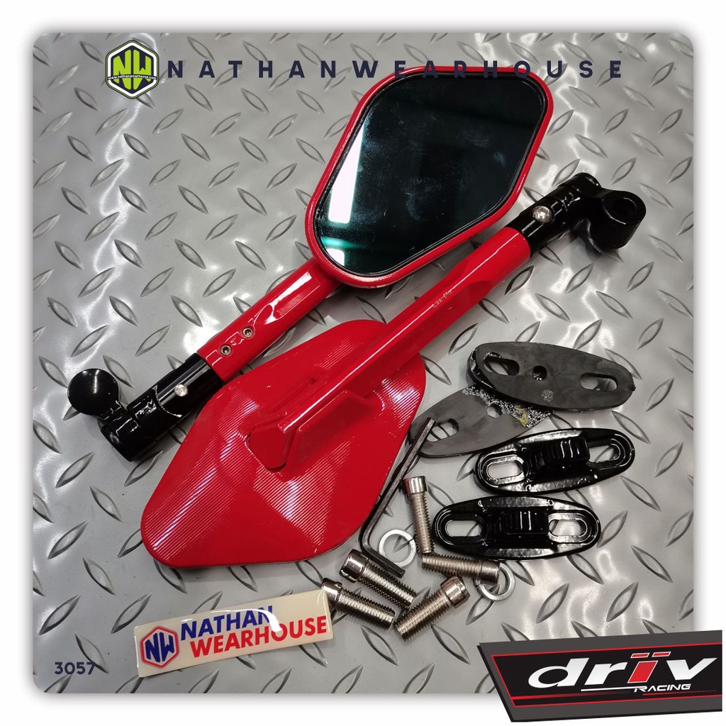 Spion Tomok Model Rizoma Ellise Aluminium Kaca biru Vario Pcx Adv Ninja Cbr R25 R15 ZX 25R VIXION