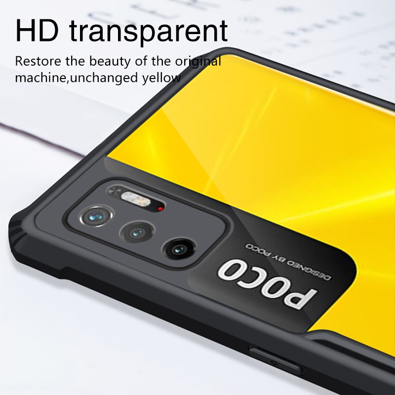 Case XIAOMI POCO M3 PRO Armor Fusion Transparent Casing Free Skin Carbon 3D