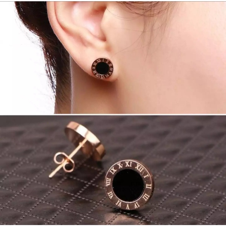 anting tusuk titanium  / perhiasan wanita asli titanium