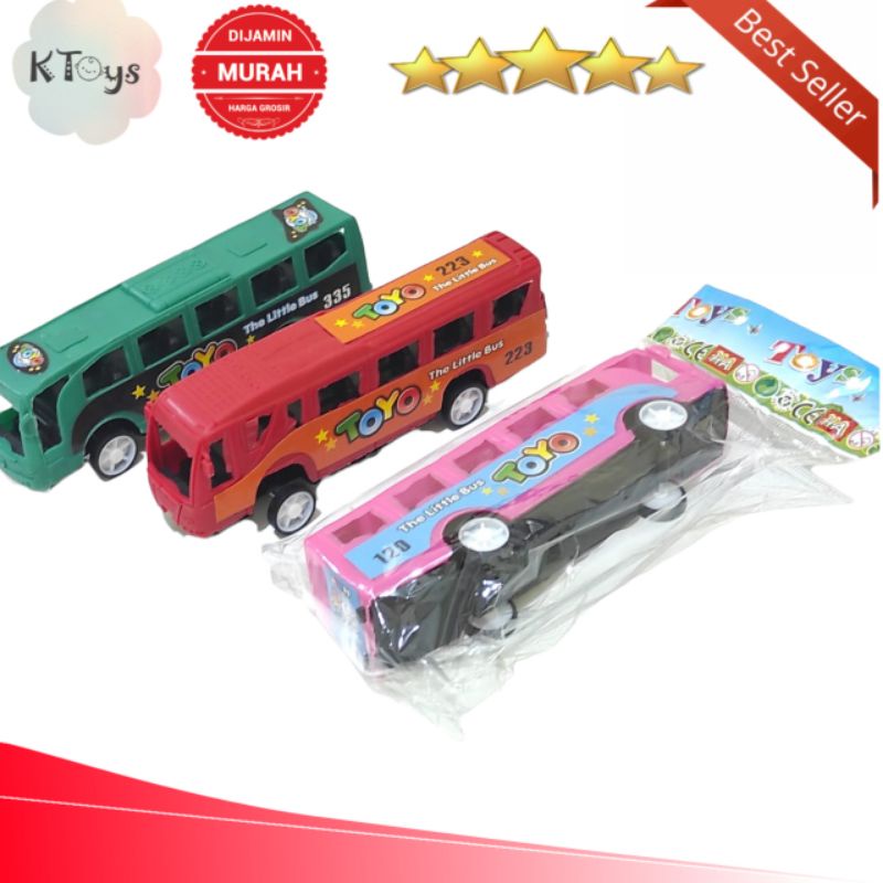 mobil mobilan bentuk miniatur bus mirip tayo mainan anak seru