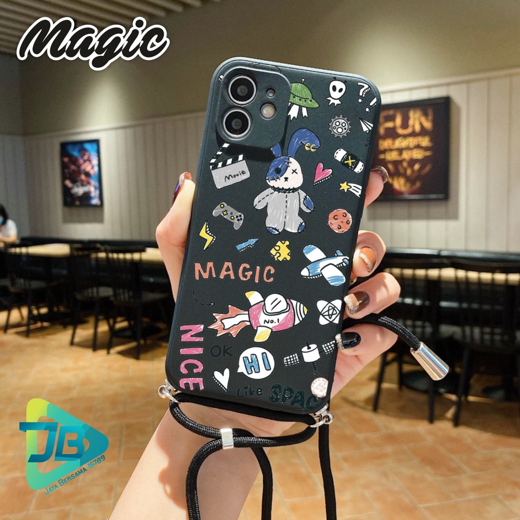 SOFTCASE SILIKON SLINGCASE TALI LANYARD STRAP PHONE MACARON PELINDUNG KAMERA MAGIC OPPO VIVO SAMSUNG XIAOMI REALME IPHONE ALL TYPE JB5506
