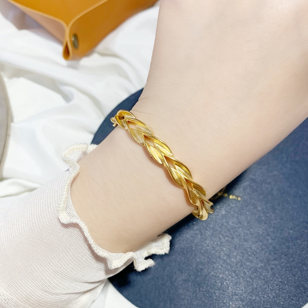 Bisa Cod Wanita Bangle Kadar Emas 375  Asli Hadiah Terbaik Enxi Jewelry 814g1