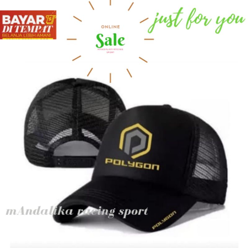 Topi Trucker Jaring Dewasa  Design POLYGON GOWES