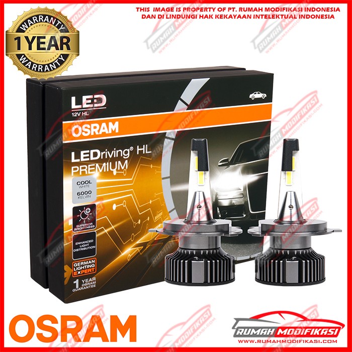 OSRAM - PREMIUM LED DRIVING - H4 - HIGH LOW - 6000K PUTIH - 25 WATT