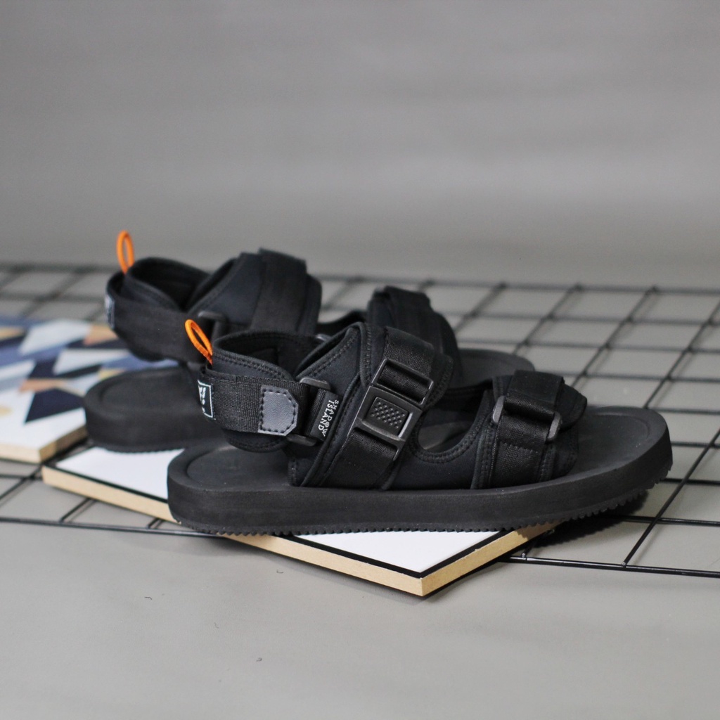 STTAIN|Sendal Gunung Pria Wanita Sandal Casual Original Distro Traveling Cowok Hitam
