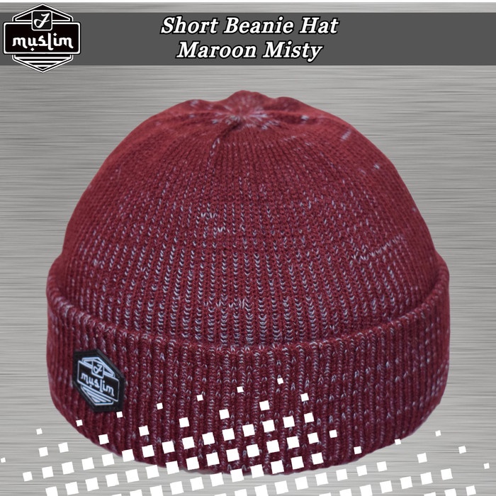 Da2A0Ggg Beanie Hat Short / Kupluk Rajut Multifungsi - Mroon Htam Mron 212101Vsfs