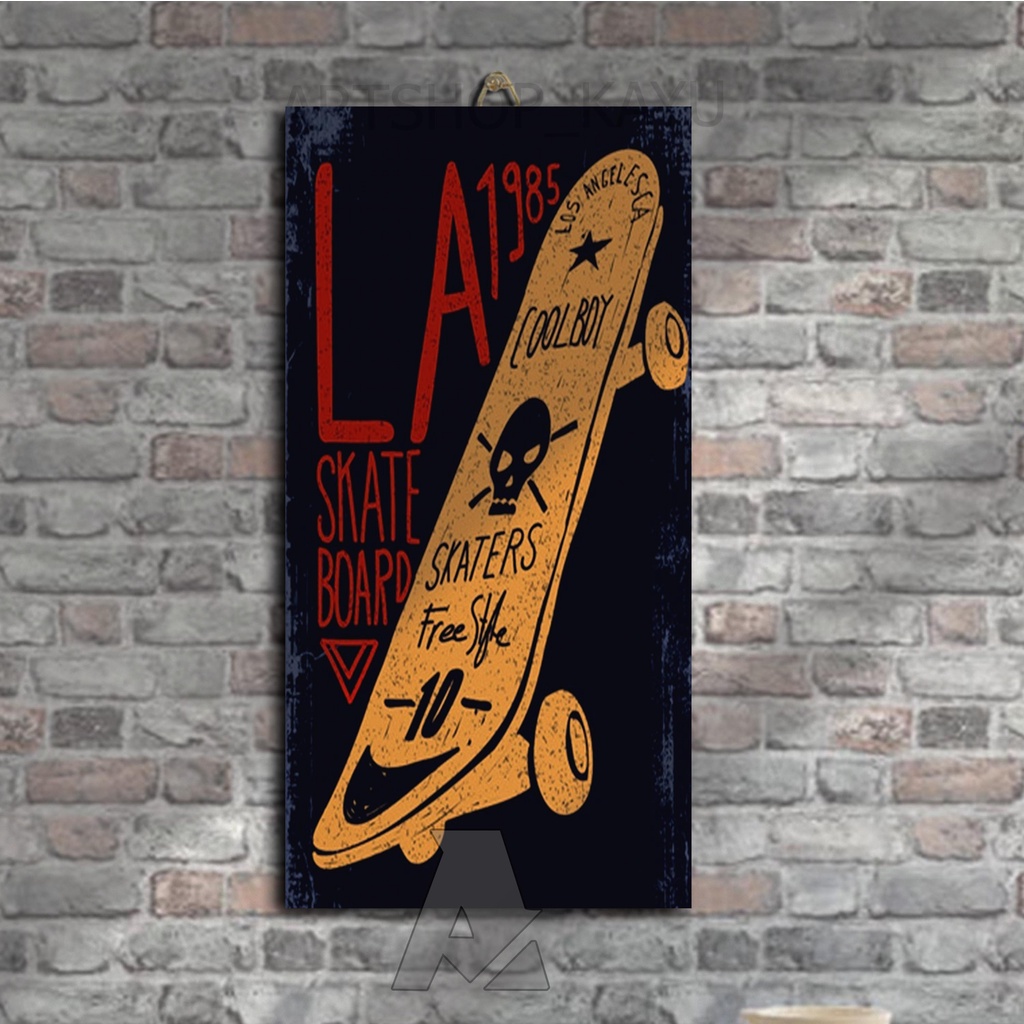 POSTER KAYU RUMAH hiasan dinding SKATEBOARD Poster Kayu/ poster dinding DEKORASI DINDING walldecor