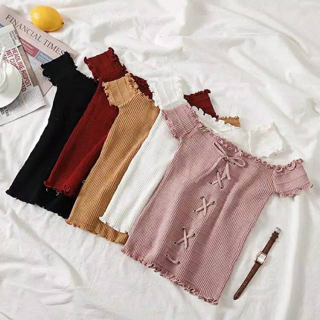 SABRINA RAJUT TALI SILANG CROP SEXY KOREA