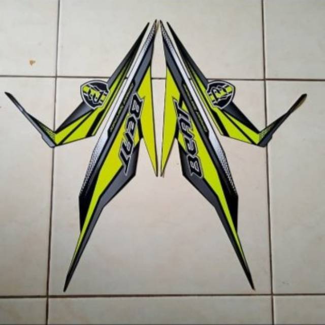 Stiker Striping Honda Beat 2019 Hijau stabilo