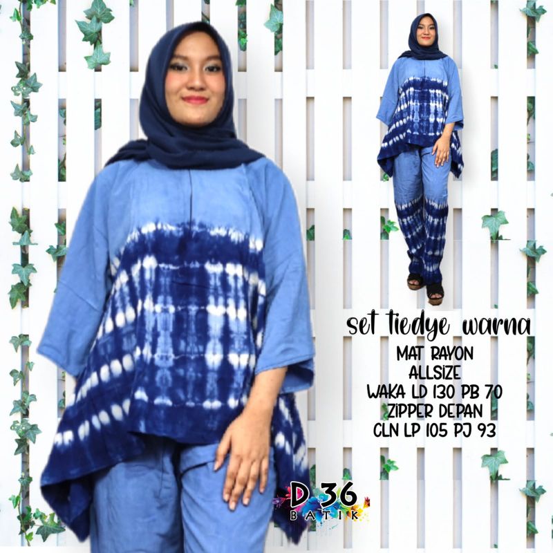 Tiedye Set - Rayon Premium - Busui - One Set - Baju Kantor - Ori by Naura