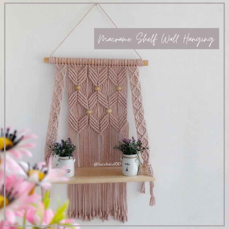 macrame Shelf Wall hanging