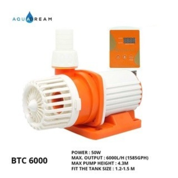 Aquadream BTC-6000 BTC6000 Pompa Filter Celup Aquarium Air Laut Marine