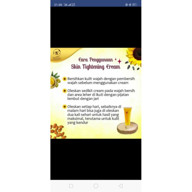 TERPERCAYASKIN TIGHTENINGT CREAM Sr12/CREAM PENGHILANG KERUTAN/KRIM PENGENCANG MUKA