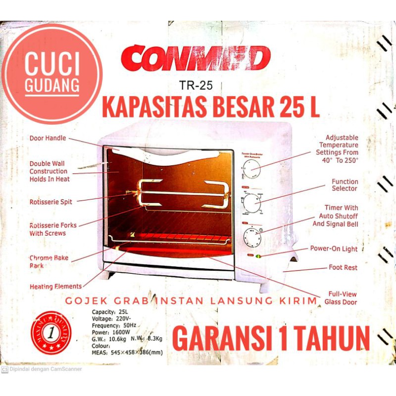 CONMED Oven Listrik 25 L Besar