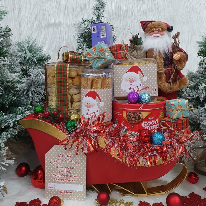 

Paket dekorasi hampers natal christmas parcel hadiah kue kering 65