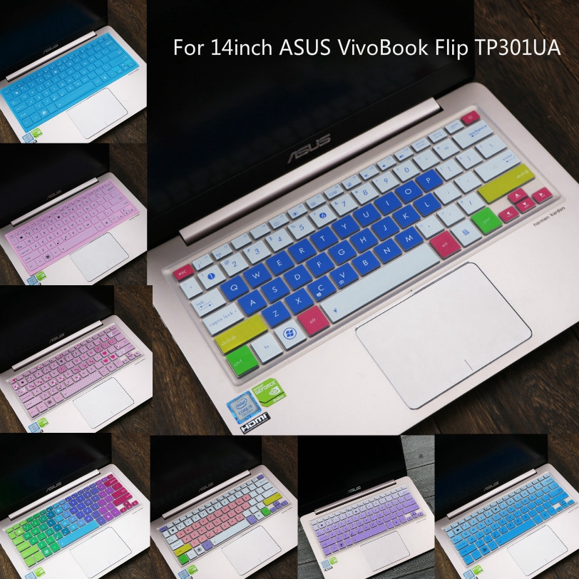 Cover Pelindung Keyboard Bahan Silikon Ultra Tipis Lembut Untuk Asus Vivobook Tp301Ua 14 Inch