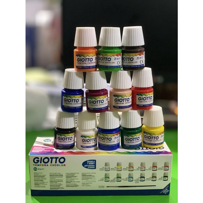 

Giotto Tempera Escolar Paint 25Ml 12 Warna Kualitas Terbaik