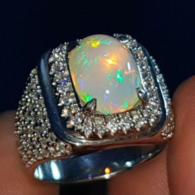 Cincin Batu Kalimaya Kristal Kembang Jarong