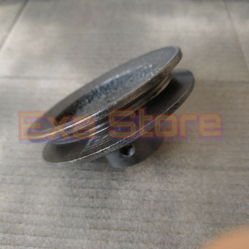 Pulley besi cor A1 - 5 inch as 25 mm pully besi cor