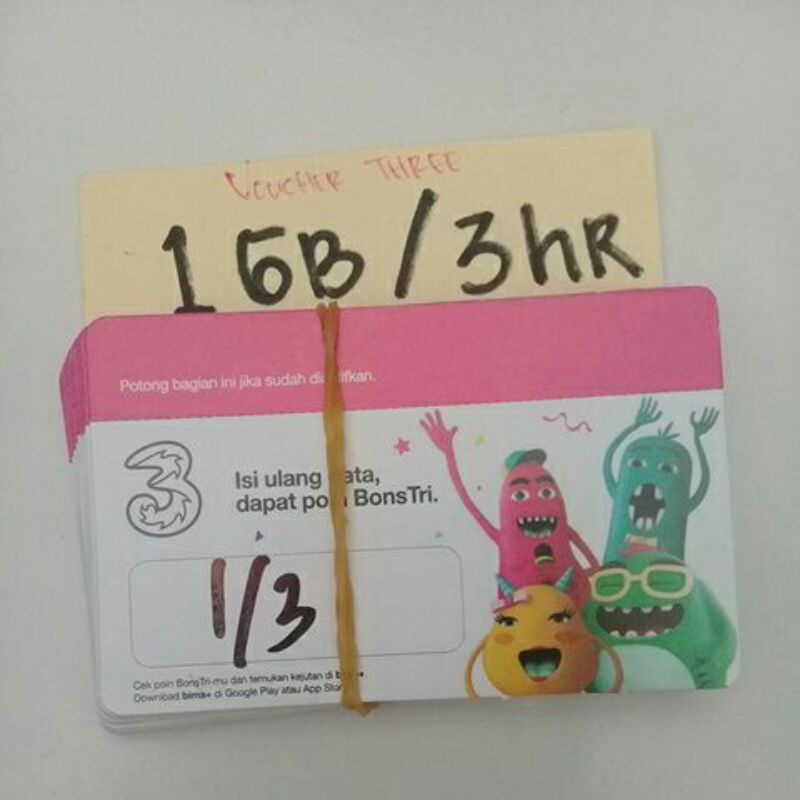 voucher kuota data three 1gb 3hari