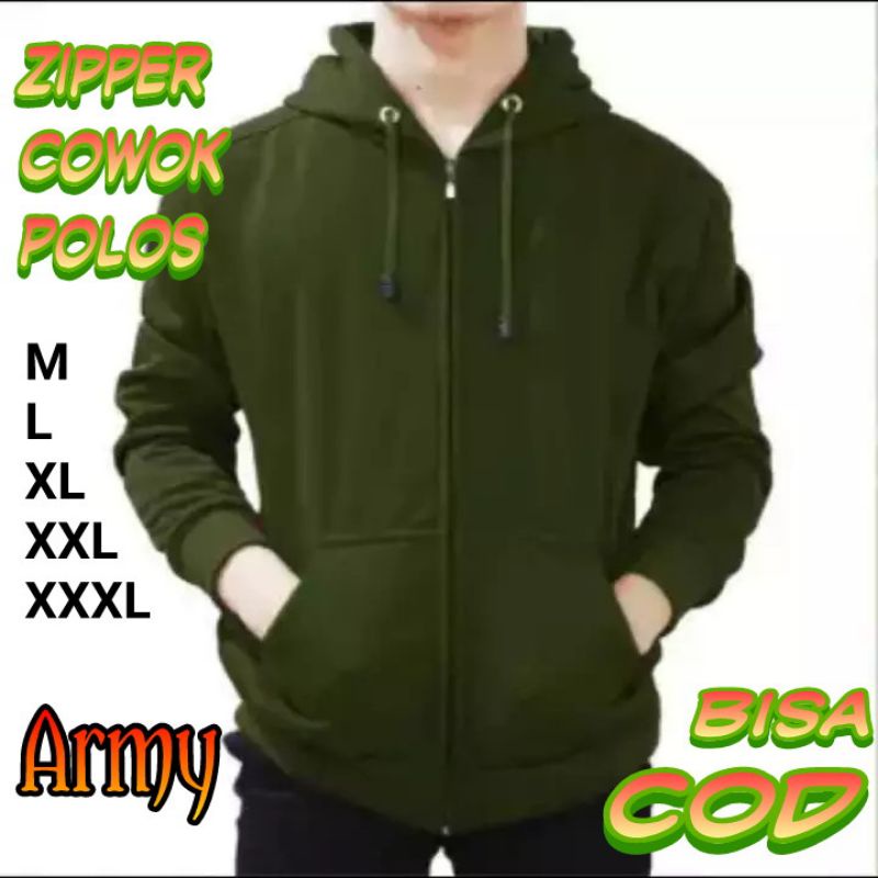 SWEATER  ZIPPER POLOS PRIA WANITA size M_L _XL _XXL _XXXL