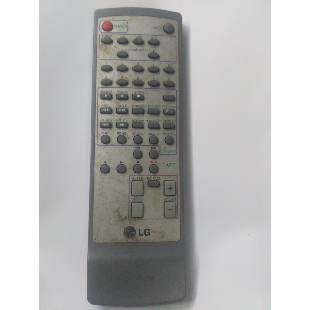 bekas remot jadul audio system lg tuner cd tape aux karaoke compo amplifier
