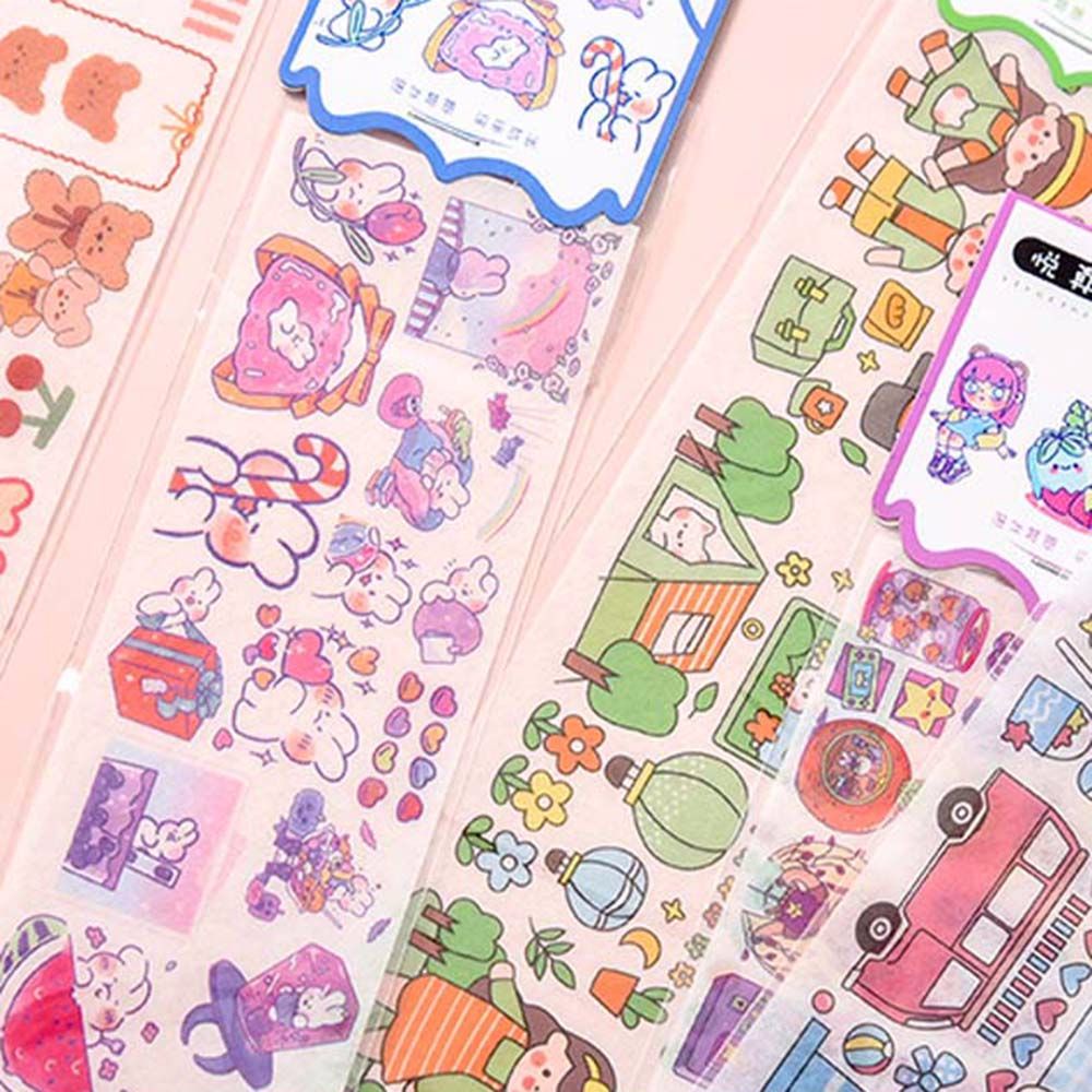 Lanfy Stiker Motif Kartun Untuk Dekorasi Buku Diary / Album / Scrapbook Diy