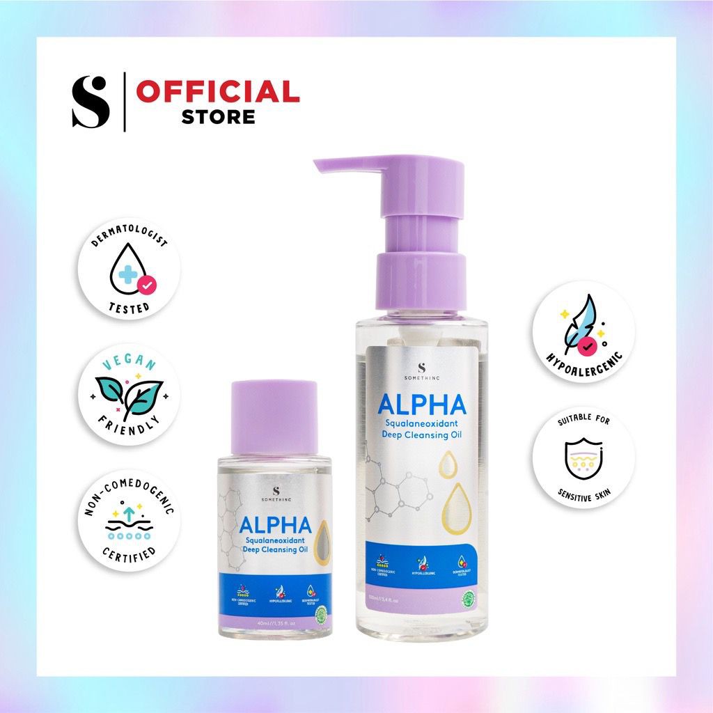 SOMETHINC Omega Butter Deep Cleansing Balm Reset Gentle Micellar Cleansing Water Alpha Squalaneoxidant Deep Cleansing Oil Pembersih Make Up Wajah