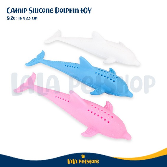 Mainan Kucing Catnip Silicon Dolphin Toy