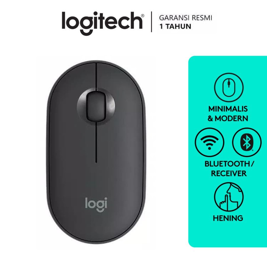 Logitech Pebble Wireless Bluetooth Mouse M350 - Black