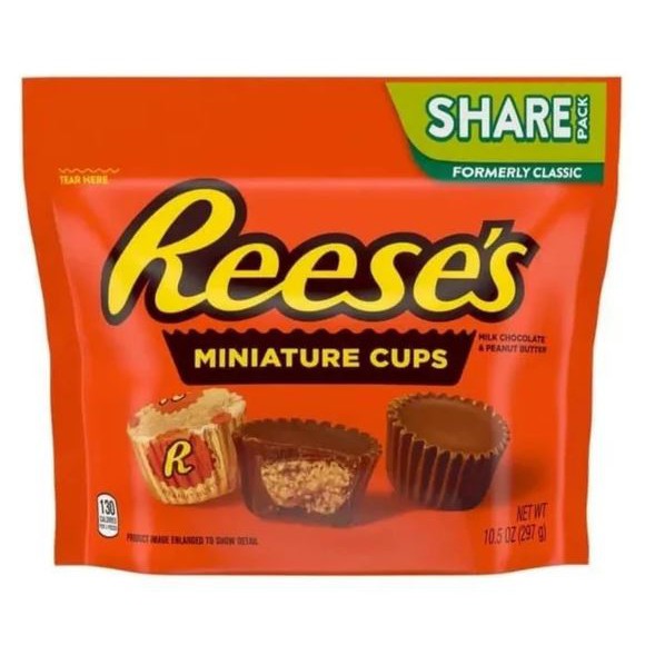 

REESES Miniature Cups Milk Chocolate and Peanut Butter