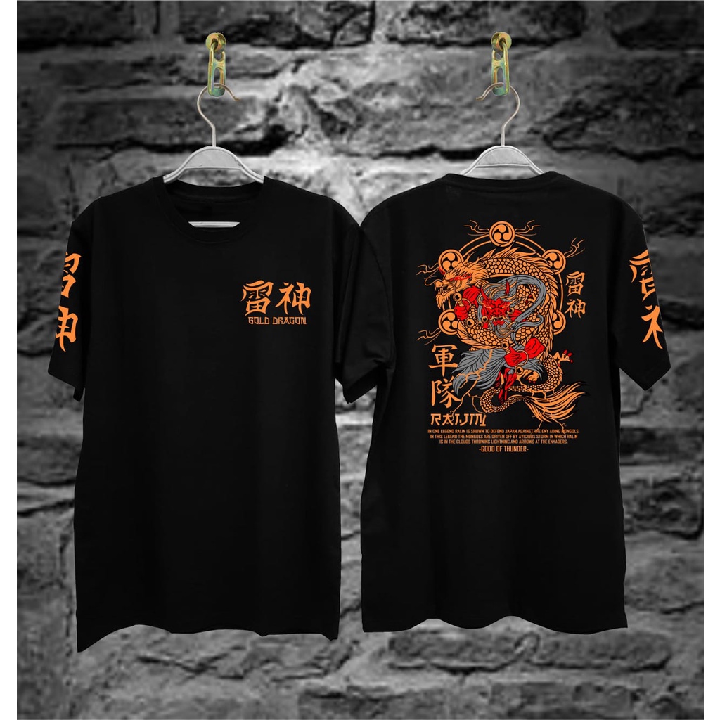 IKKONO STORE/KAOS GOLD DRAGON / KAOS SUKAJAN/ RAIJIN /KAOS PRIA / KAOS DISTRO MURAH /KAOS DISTRO BAN