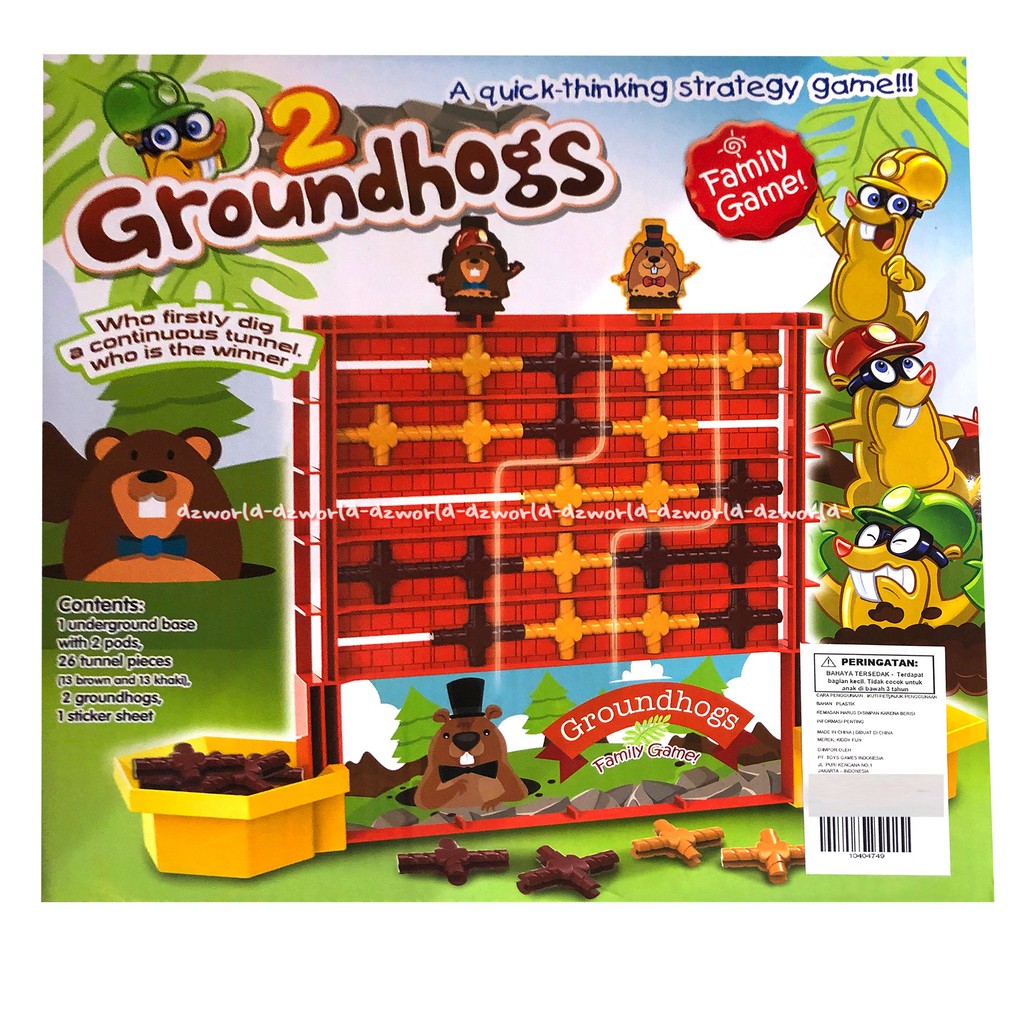 Kiddy Fun Groundhogs 2 Family Game Mainan Zigzag