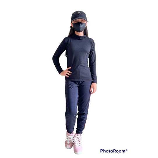 kaos dalaman polos remaja dan dewasa/kaos manset leher tinggi/wanita bisa cod