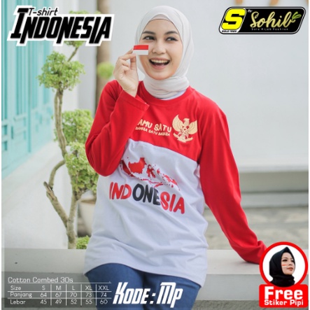 READY KAOS LENGAN PANJANG GARUDA MERAH PUTIH